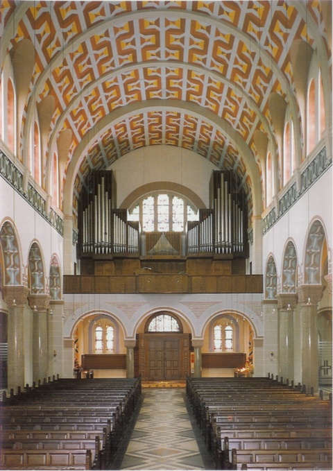 umgebaute Hauptorgel in St. Antonius 1985