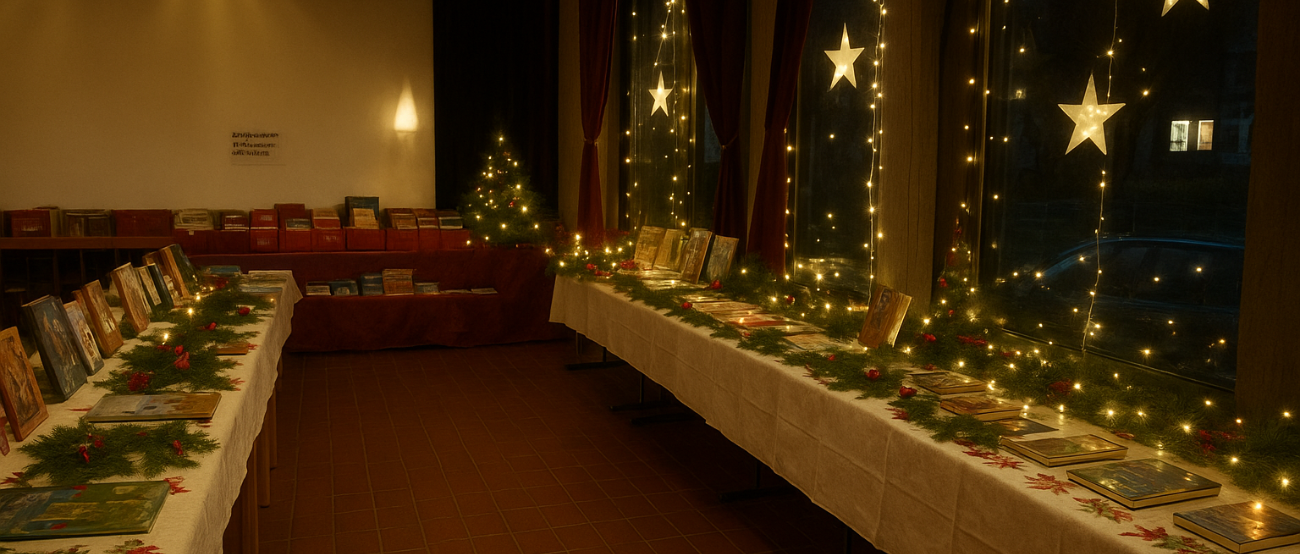 Advents- und Büchermarkt (c) Dr. Gabi Hock | KI-generiert Advents- und Büchermarkt