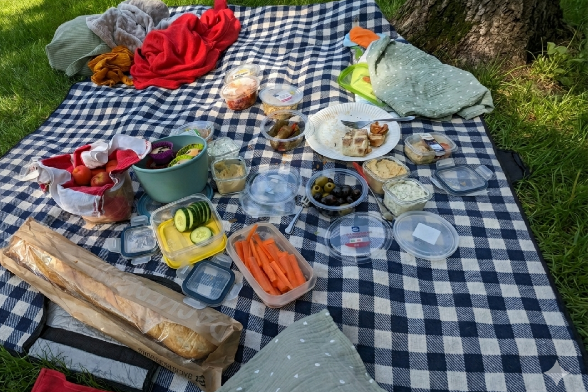 Familienpicknick auf einer Wiese